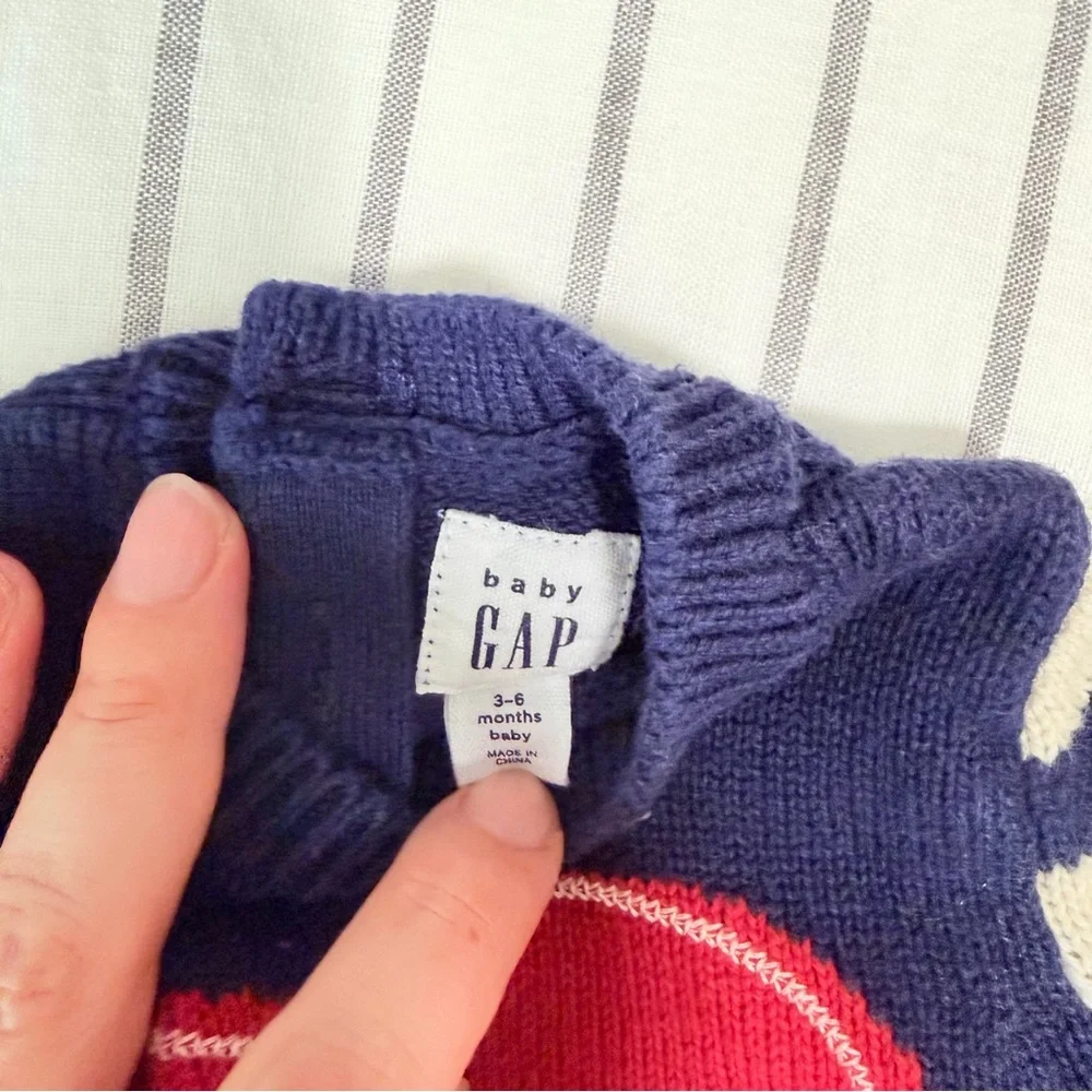 Gap Navy and Red Heart Sweater and‎ Pant Set Bundle